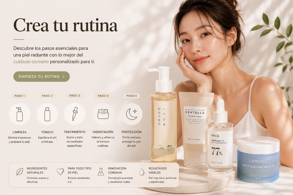 Crea tu rutina coreana en 5 pasos